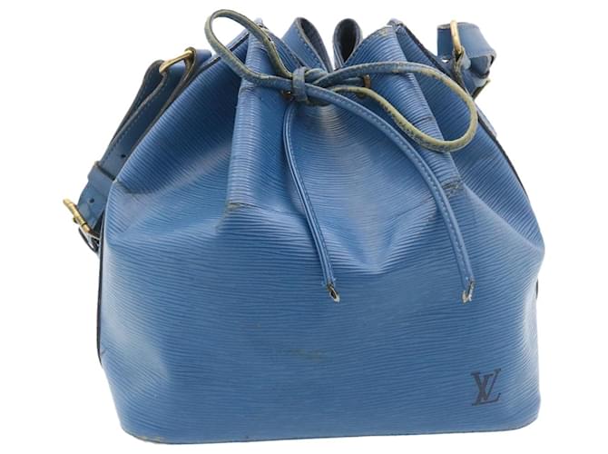LOUIS VUITTON Epi Petit Noe Shoulder Bag Blue M44105 LV Auth ds423 Leather  ref.482423