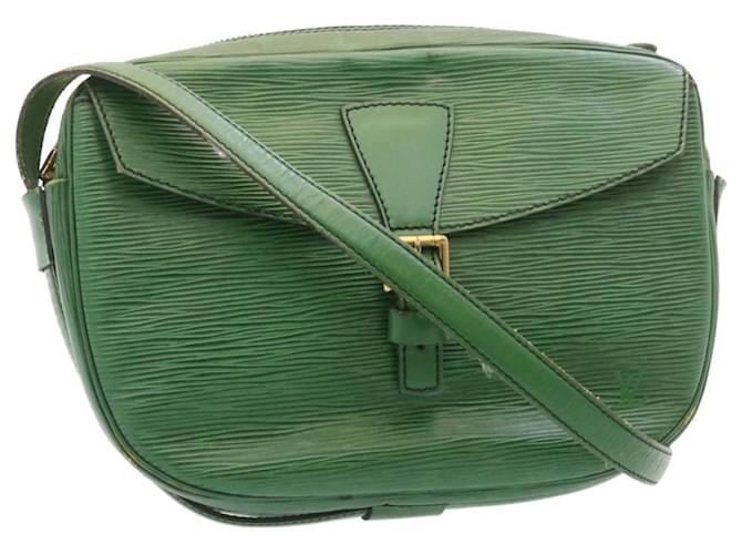 LOUIS VUITTON LV Logo Jeune Fille Shoulder Bag Epi Leather Green
