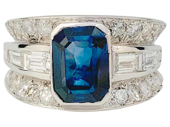 inconnue White gold sapphire ring, diamants. Diamond  ref.482752