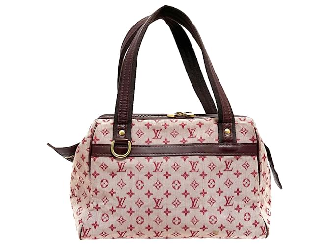 Louis Vuitton Red Monogram Mini Lin Josephine PM Leather Cloth