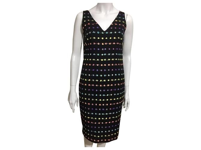 Diane Von Furstenberg DvF Minetta tweed dress Black Multiple colors  ref.483419