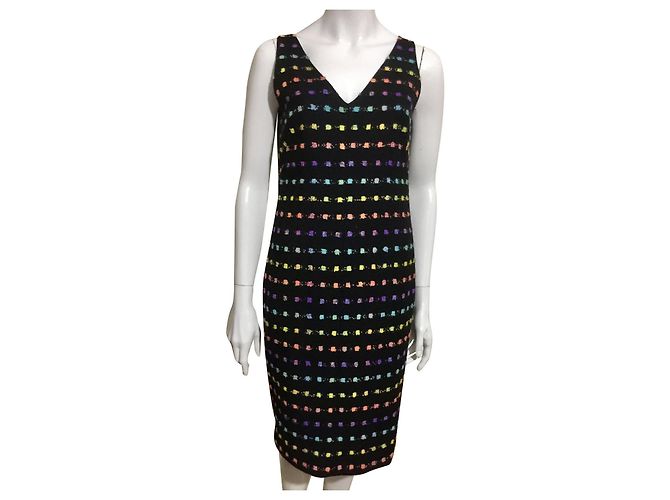 Diane Von Furstenberg Vestido de tweed Minetta de DvF Negro Multicolor
