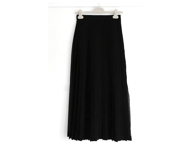 The Row Pleated Midi Skirt Black Polyester ref.484067 - Joli Closet