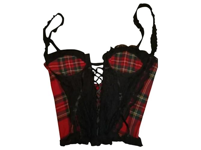 Moschino Cheap And Chic Moschino Cheap & Chip tartan bustier Multiple colors Wool  ref.484241