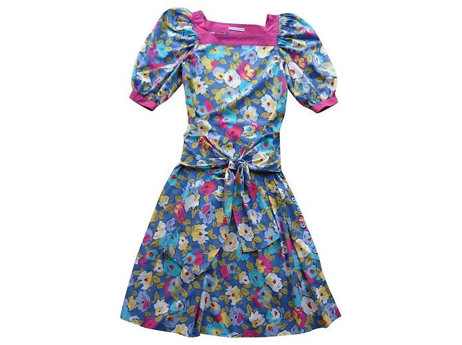 Conjunto Guy Laroche de Top Floral e Saia Midi Plissada de Algodão Multicor