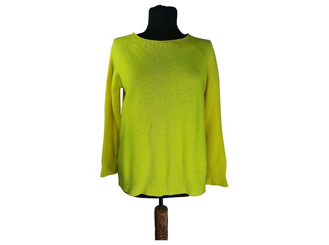 Marc Cain Pullover Zitronengelb Kaschmir und Wolle Größe L