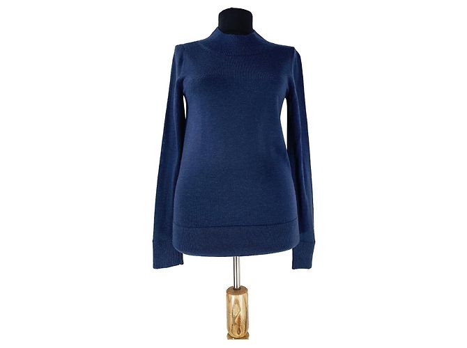 Club Monaco Pullover aus blauer Merinowolle