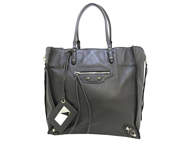 hensigt visuel aritmetik Balenciaga Black Papier A5 Leather Tote Bag Pony-style calfskin ref.484446  - Joli Closet