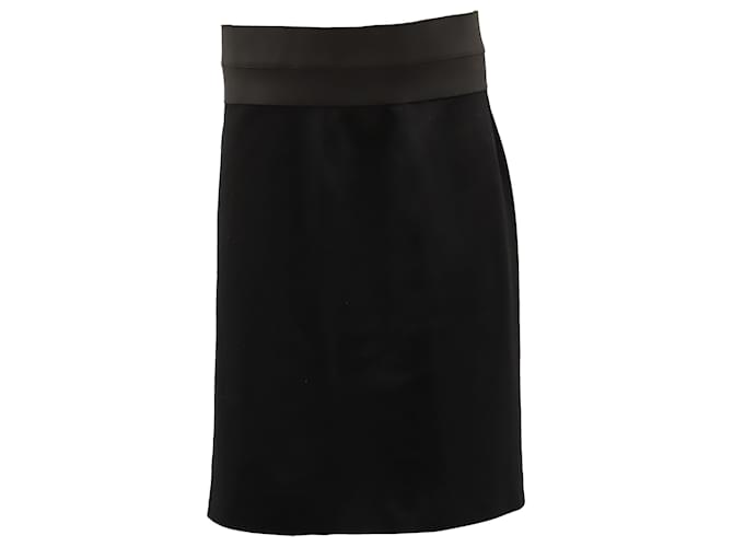 Akris Punto High-Waist Pencil Skirt in Black Viscose Polyester  ref.484813