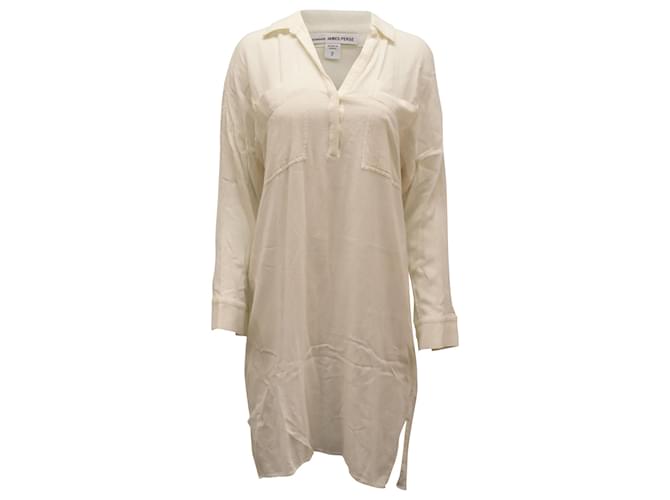 Autre Marque James Perse Shirt Dress in Ivory Viscose White Cream Cellulose fibre  ref.484814