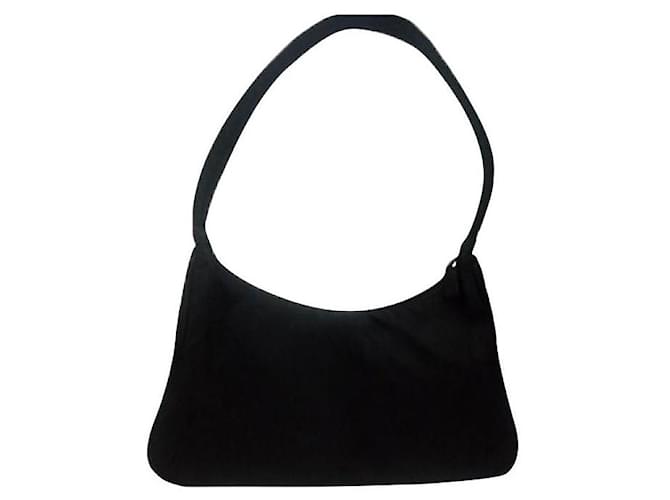 Saffiano Prada Handbags Black Cloth  ref.484913