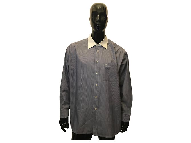 Camicia a righe Pierre Cardin Bianco Blu navy
