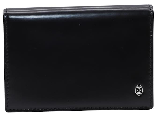 Cartier Must De Bifold Wallet in Black Leather