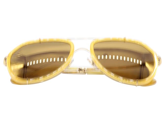 Dolce & Gabbana Mirror Griffe Sunglasses in Yellow Metal   ref.485235