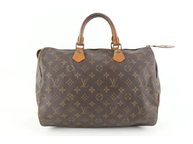 Louis Vuitton Monogram Speedy 35 Boston Bag Pelle  ref.485491