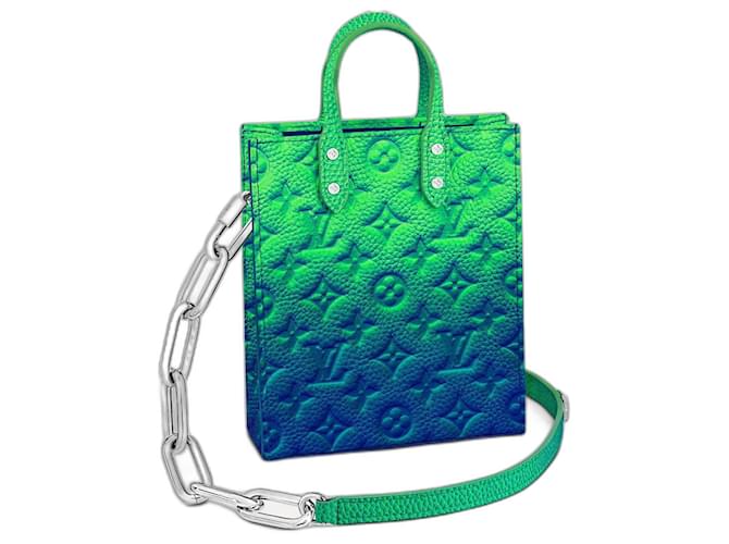 Louis Vuitton Bolso LV Sac Plat XS nuevo Verde Cuero  ref.485494