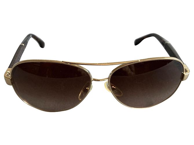 Occhiali da sole aviator Chanel oro Gold hardware