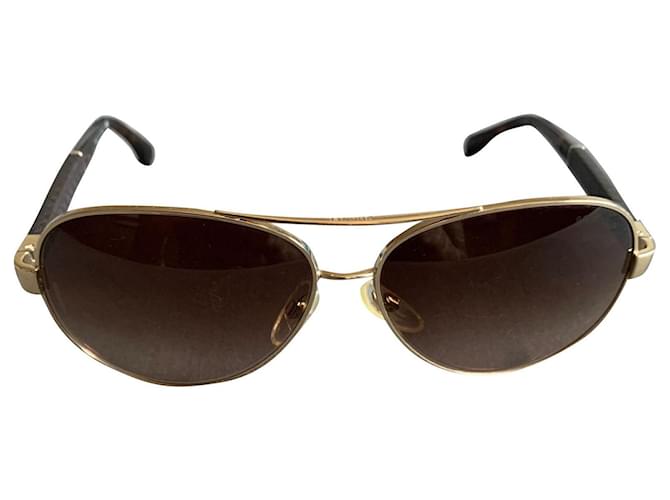 Chanel aviator sunglasses Gold hardware Metal  ref.485513