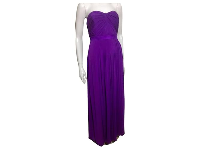 Impresionante vestido de noche sin tirantes de COAST Púrpura Acetato  ref.485517
