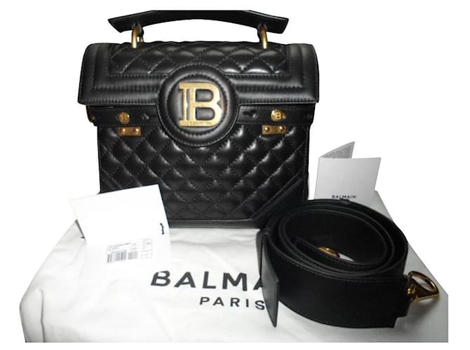 Balmain B-BUZZ Black Leather  ref.485542