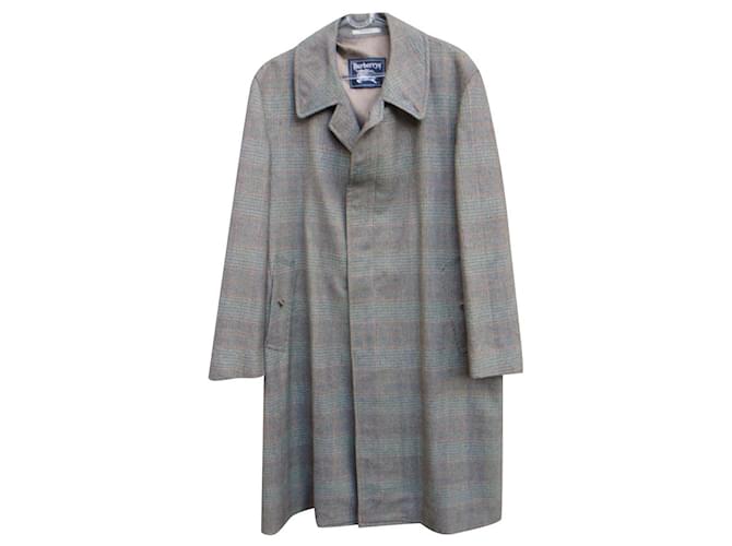 Burberry Vintage T-Mantel für Herren 52 Grau Wolle  ref.485576