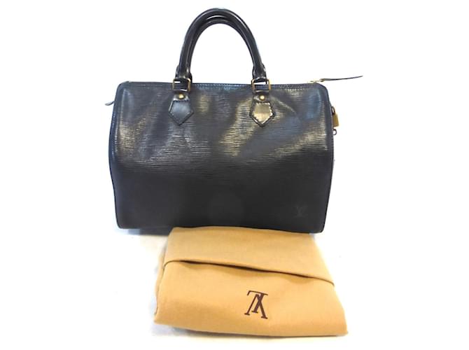 Louis Vuitton Speedy 30 Black Epi Leather Handbag