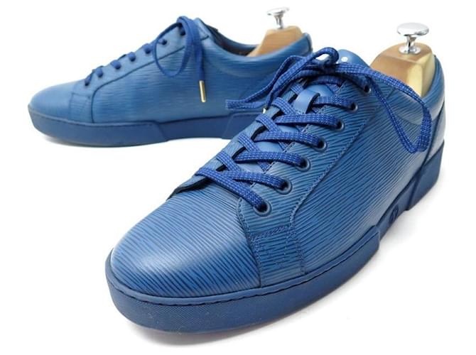 LOUIS VUITTON sneakers SHOES 8 42 BLUE EPI LEATHER SNEAKERS