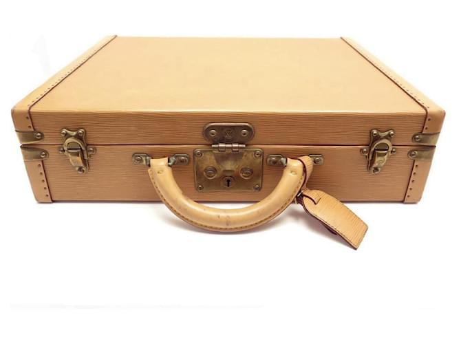 MALETA BAUL LOUIS VUITTON PRESIDENTE 45 MALETA DE PIEL EPI BEIGE Cuero  ref.486472 - Joli Closet