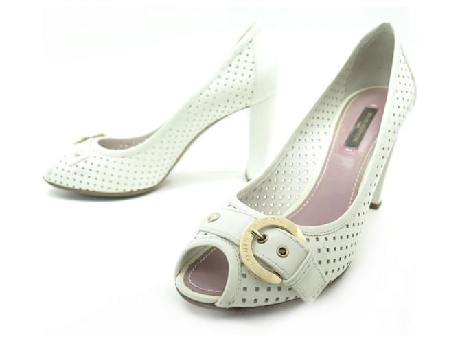 Louis Vuitton, Shoes, Louis Vuitton White Open Toe Heel