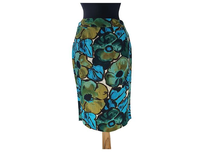 Gonna in lino Clements Ribeiro Multicolore