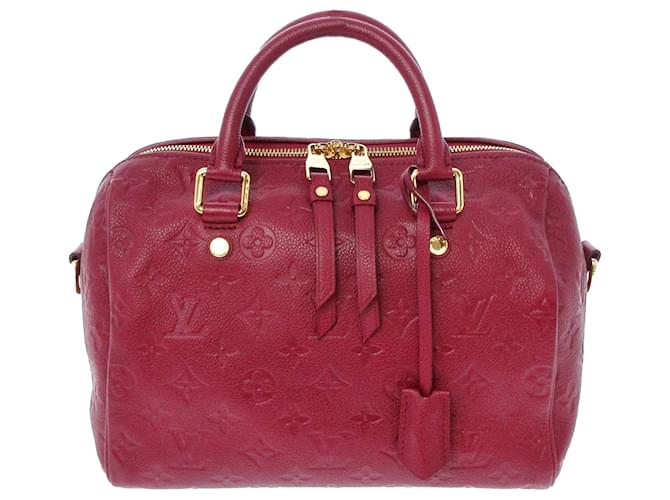 Louis Vuitton Red Monogram Empreinte Speedy Bandouliere 25 Leather  ref.486703 - Joli Closet