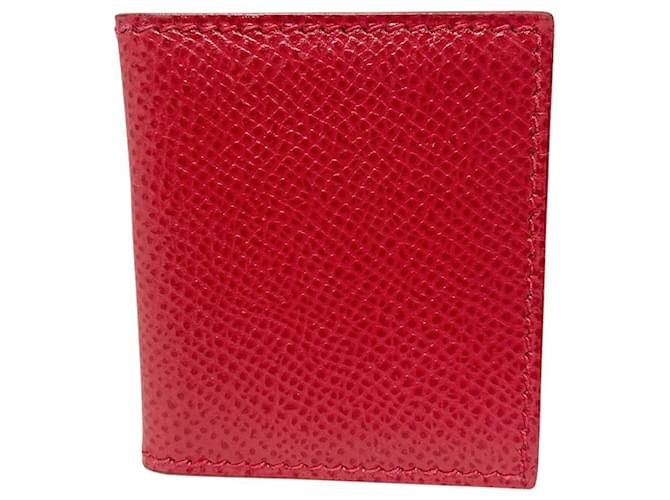 Hermès Hermes wallet Red Leather  ref.486762