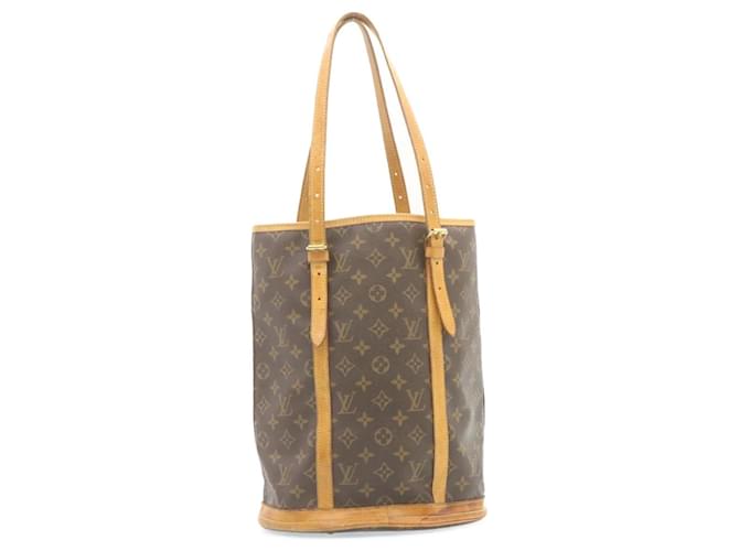 Bucket Balde Louis Vuitton Cinza Lona  ref.486780