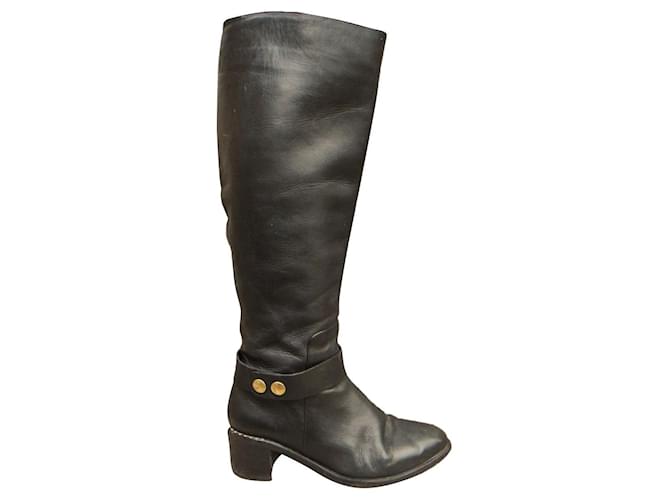 Heschung p boots 39 Black Leather  ref.486825