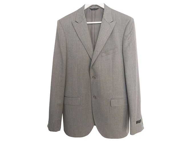 Autre Marque Grey Wool Blazer Jacket for Men