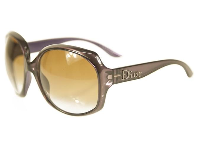 Christian Dior Glossy 1 KIHLF Purple Oversize Sunglasses