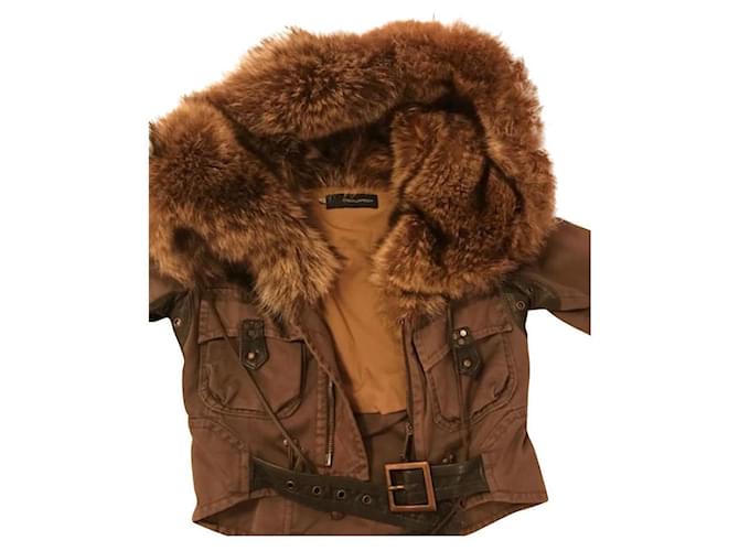 Dsquared2 Jackets Brown Fur  ref.487143