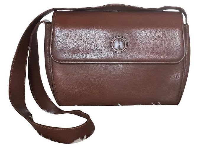 Bolsa de ombro Gucci em couro marrom