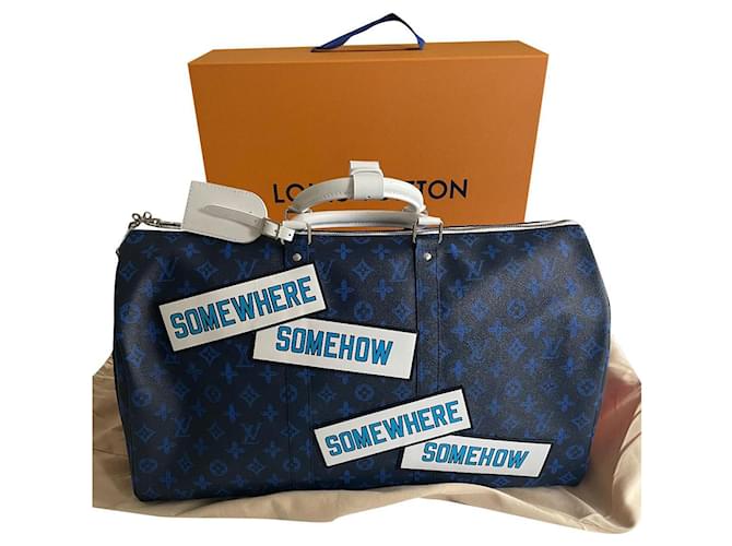 Louis Vuitton Blue Travel Luggage for sale