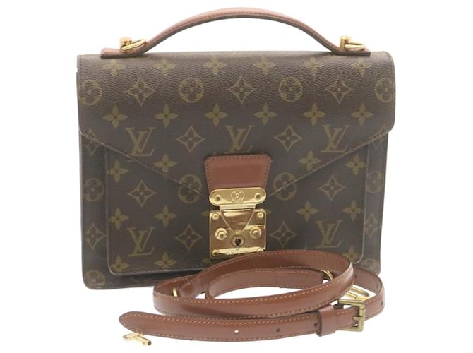 Louis Vuitton Monceau Brown Cloth  ref.487181
