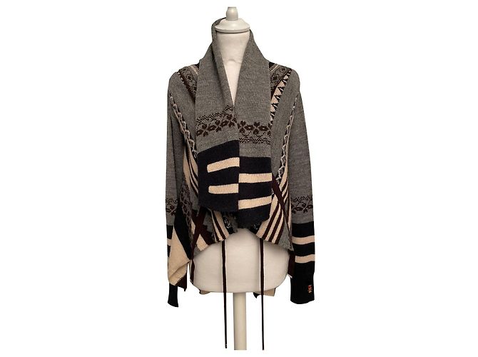 High Strickjacke aus Wolle und Alpaka Multicolour Mehrfarben