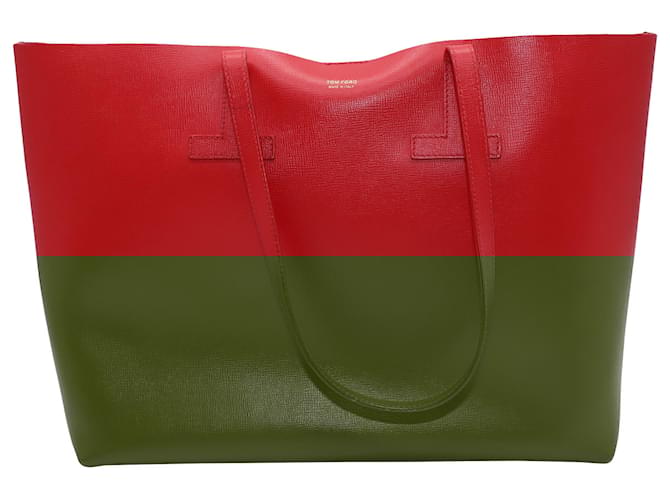 Tom Ford T Tote Bag in Red Leather ref.487266 - Joli Closet