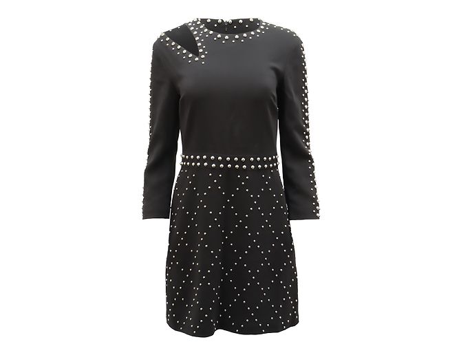 A.L.C Abito ALC Taraji Cutout con borchie in viscosa nera Nero