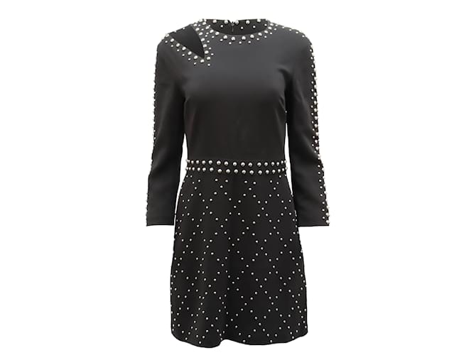 A.L.C ALC Taraji Studded Cutout Dress in Black Viscose Polyester  ref.487316