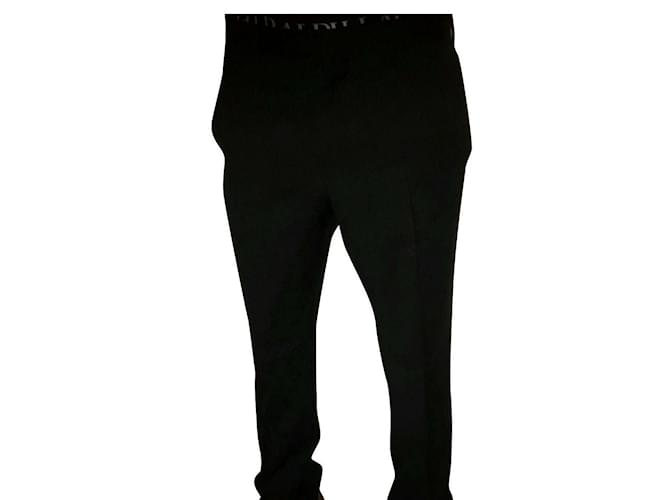 Christian Dior Pantalon costume Coton Noir  ref.487321