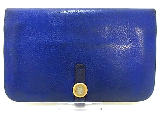 Hermès Dogon Blue Leather  ref.487559