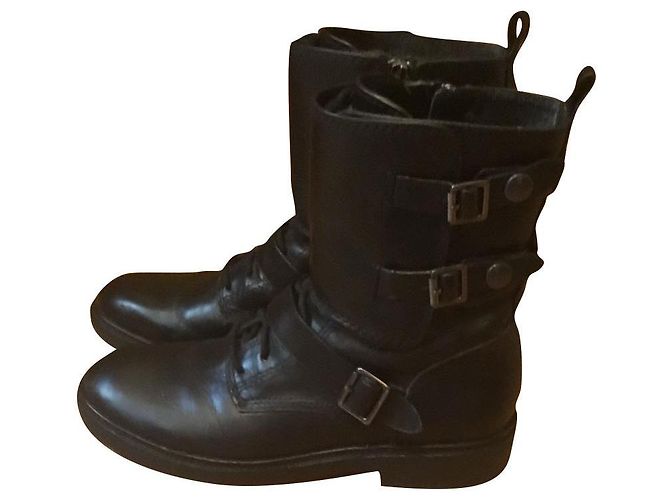 Botas Biker Belle Sigerson Morrison de Cuero Negro 37