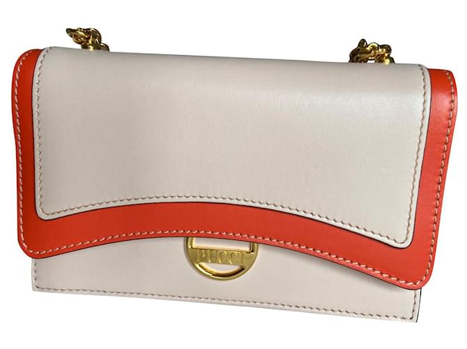 Emilio PUCCI mini bag Pink Orange Leather  ref.487810