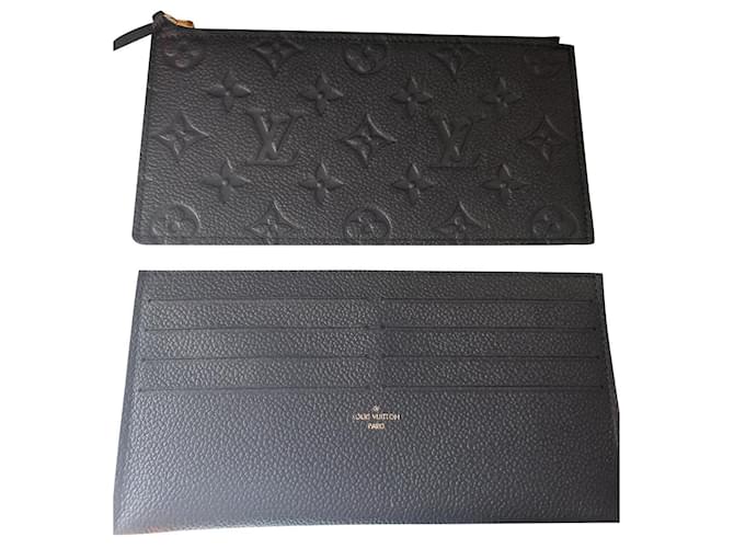 Louis Vuitton Beutel und Kartenhalter von Felicie Bag Schwarz Leder  ref.487835