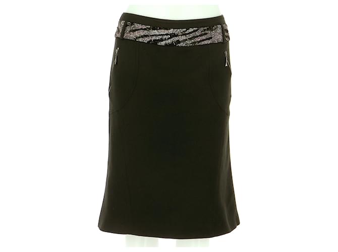 Valentino Skirt suit Dark green Wool  ref.488030